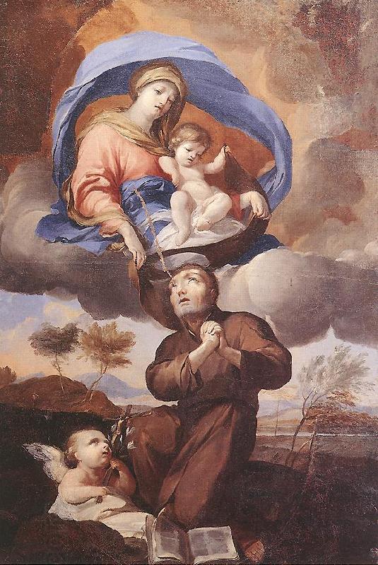PUGET, Pierre Virgin Giving the Scapular to St Simon Stock sg oil painting picture